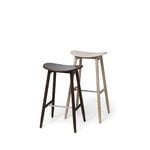 Massproductions Icha bar stool, 65 cm, walnut stained beech