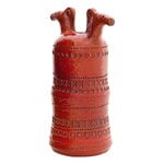 Bitossi Horse heads vase, 36 cm, Venice red