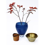 Utopia & Utility Vaso impilabile India Small I, 30 x 15 cm, blu - ottone