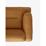 &Tradition 3-Sitzer Sofa Inland AV23, pol. Aluminium - edles Leder cognac