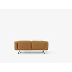 &Tradition 2-Sitzer Sofa Inland AV22, pol. Aluminium - edles Leder cognac