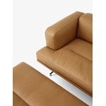 &Tradition Pouf Inland AV32, alluminio lucido - pelle cognac Noble