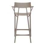 Kartell A.I. bar stool, 65 cm, grey