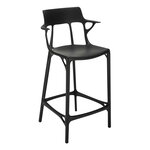 Kartell A.I. bar stool, 65 cm, black