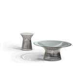 Knoll Table d'appoint Platner, nickel - verre transparent 
