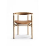 Nikari Linea RMT6 chair, oak stained ash - cognac leather