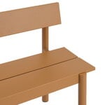 Muuto Linear Steel bench with backrest, 110 cm, burnt orange, extra image