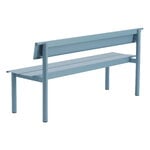 Muuto Linear Steel bench with backrest, 170 cm, pale blue, extra image