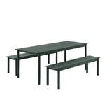 Muuto Linear Steel table 200 x 75 cm, dark green