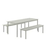 Muuto Table Linear Steel, 200 x 75 cm, gris