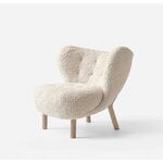 &Tradition Little Petra lounge chair and pouf, Moonlight - white oiled oak