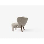 &Tradition Little Petra lounge chair and pouf, Karakorum 003 - walnut