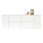 Lundia Fuuga sideboard, 192 cm, drawers and vertical doors, white