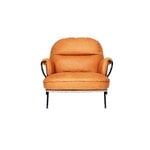 Fogia Lyra armchair, black steel - cognac leather