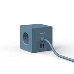 Avolt Square 1 USB extension cord, ocean blue