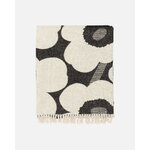 Marimekko Unikko throw, 130 x 180 cm,  white - black, extra image