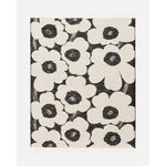 Marimekko Unikko throw, 130 x 180 cm,  white - black, extra image