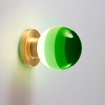 Marset Dipping Light A2-13 wall lamp, green - brass