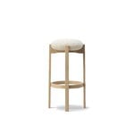 Fredericia Pioneer bar stool, lacquered oak - beige Zero 0001