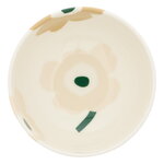Marimekko Oiva - Unikko kulho, 3 dl, beige - valk. - vaalea hiekka - tummanvihreä, näkymä 2
