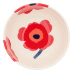 Marimekko Oiva - Unikko kulho, 3 dl, valkoinen - punainen - sininen, näkymä 3