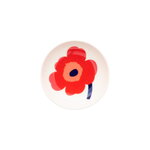 Marimekko Oiva - Unikko lautanen, 9 cm, valkoinen - punainen - sininen, näkymä 3