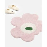 Marimekko Unikko bathroom rug, pink - off-white - green, extra image