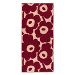 Marimekko Unikko bath towel, 70 x 150 cm, pink - dark cherry