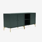 Montana Furniture Save low sideboard, brass legs - 163 Black jade