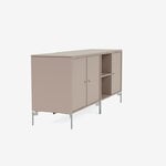 Montana Furniture Save low sideboard, matt chrome legs - 137 Mushroom