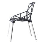 Magis Chair One, antracit, ben i polerad aluminium