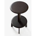 &Tradition Tabouret de bar Massif AV39, chêne teinté foncé - noir chaud