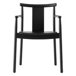 Audo Copenhagen Merkur dining chair with armrest, black oak