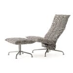 Woodnotes K chair, narrow, swivel star base, stone/black