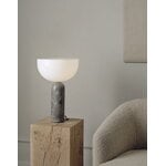 New Works Lampada da tavolo Kizu, grande, marmo grigio