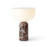 New Works Kizu portable table lamp, Rosso Levanto marble