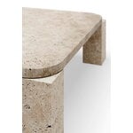 New Works Atlas coffee table, 60 x 60 cm, unfilled travertine