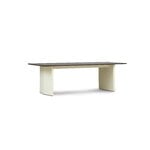 Normann Copenhagen Panel table, 90 x 250 cm, cream - dark brown, extra image