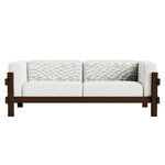 Normann Copenhagen Kube sofa, 3-seater, dark brown - Hallingdal 110 light grey, extra image