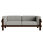 Normann Copenhagen Kube Sofa, 3-Sitzer, dunkelbraun - Remix 133 grau, extrabild