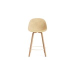 Normann Copenhagen Sedia da bar Mat, 65 cm, faggio - acciaio crema - canapa, immagine extra
