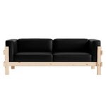 Normann Copenhagen Kube Sofa, 3-Sitzer, Kiefer - Ultra 41599 schwarzes Leder, extrabild