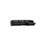 Normann Copenhagen Softy modular sofa, 4-seater, chaise lounge right, Ultra41599 black leather, extra image
