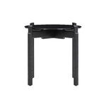 Wendelbo Notch side table, round, S, black glass-black stained oak