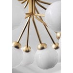 Nuura Apiales 18 pendant, brushed brass - opal white