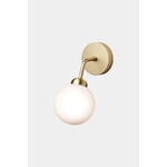 Nuura Apiales wall lamp, brushed brass - opal white