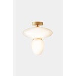 Nuura Rizzatto 42 ceiling lamp, brass - opal white