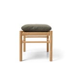 Carl Hansen & Søn OW149F Colonial footstool, oiled oak - Terra leather Jade, extra image
