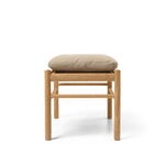 Carl Hansen & Søn OW149F Colonial footstool, oiled oak - Terra leather Marble, extra image