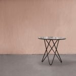 OX Denmarq Tall Mini O pöytä, teräs - harmaa marmori